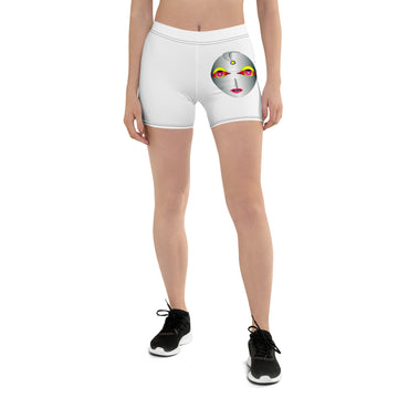 Silver Spiritually Fit Front Side Print Shorts