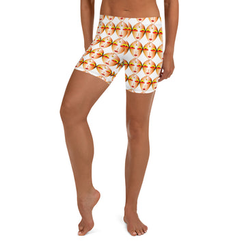 Gold Spiritually Fit All-Over Print Shorts