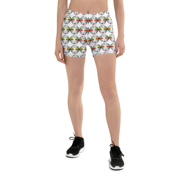 Silver Spiritually Fit All-Over Print Shorts