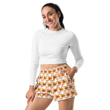 Gold Spiritually Fit All-Over Print Unisex Athletic Shorts