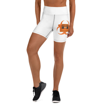 Quarantine Fit Front Side Print Yoga Shorts