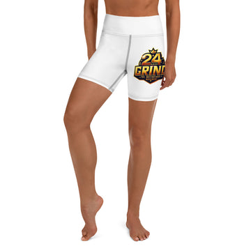 24 hour Grind Front Side Print Yoga Shorts