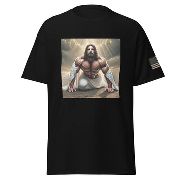 Jesus Stretching - Blessed T-Shirt