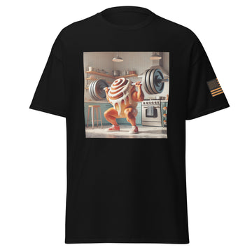 Giant Cinnamon Roll Performing Squats T-Shirt