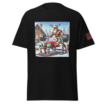 Santa Being Spotted by Strong Reindeer T-Shirt