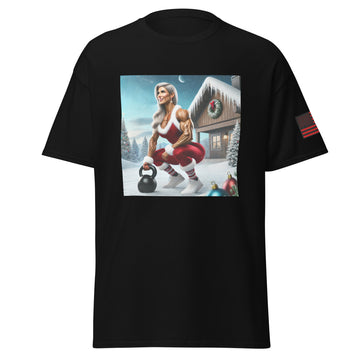 Mrs. Claus Performing Using A Kettlebell T-Shirt
