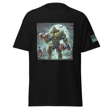 Swamp Monster Performing Dumbbell Curls T-Shirt