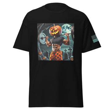 Jack-o-lantern Performing Behind The Neck Barbell Press T-Shirt