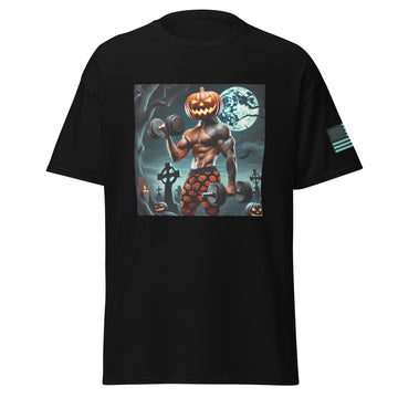 Jack-o-lantern Performing Dumbell Curls T-Shirt