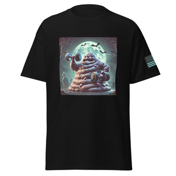 Blob Monster Performing Alternating Dumbbell Curls T-Shirt