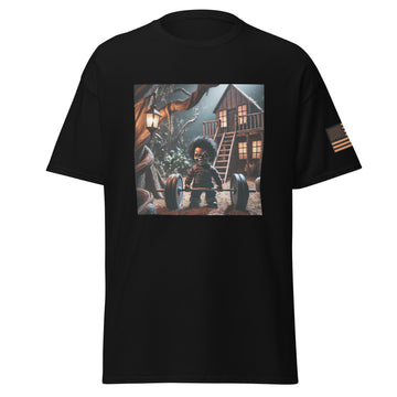 Creepy Doll Performing Deadlifts T-Shirt