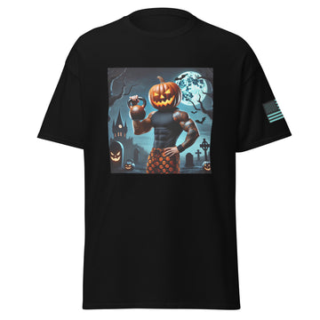Jack-o-lantern Lifting Kettlebell Weights T-Shirt
