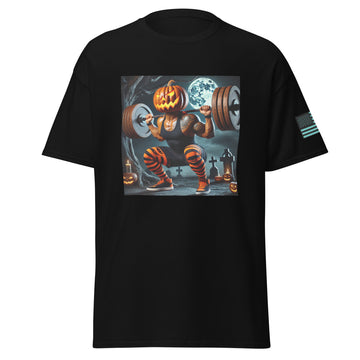 Jack-o-lantern Performing Heavy Squats T-Shirt
