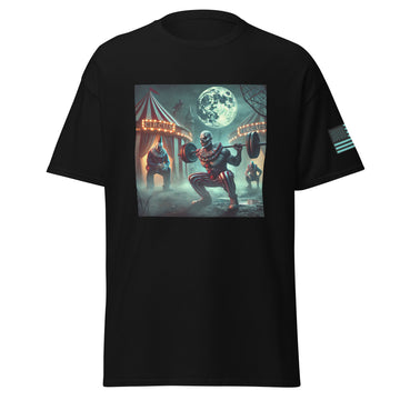Killer Clown Performing Dumbell Deadlifts T-Shirt