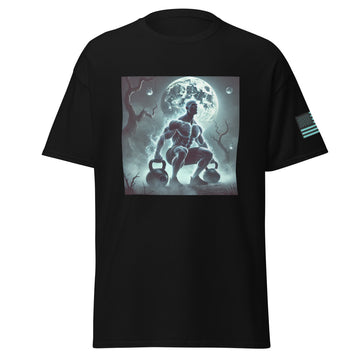 Muscular Ghost Performing Kettlebell Deadlifts T-Shirt