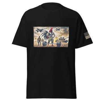 Rooster On The Battlefield T-Shirt