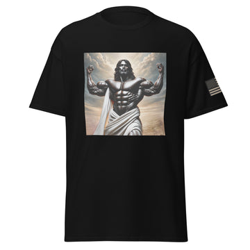 Black Jesus Bicep Flexing T-Shirt