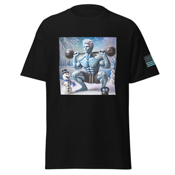 Jack Frost Performing Squats Using Barbell Weights T-Shirt