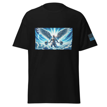 Male Angel Performing Ez Bar Curls T-Shirt